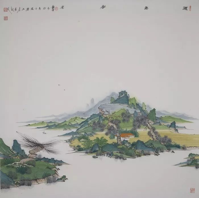 湖色春光 68cmX68cm