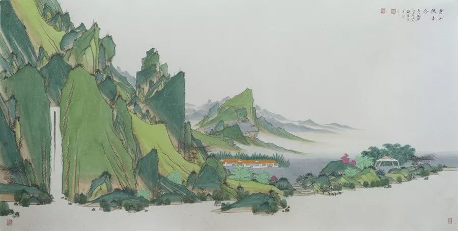 青山无古今 136cmX68cm