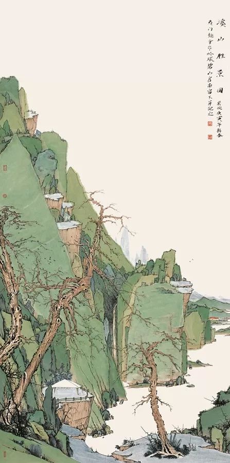 武陵源系列之《溪山胜景图》136cm×68cm