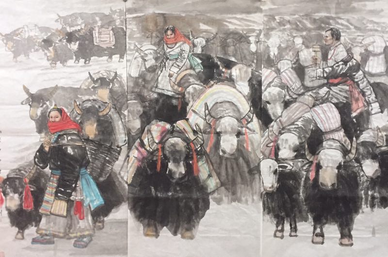 《高原行旅》尺寸200x140cm