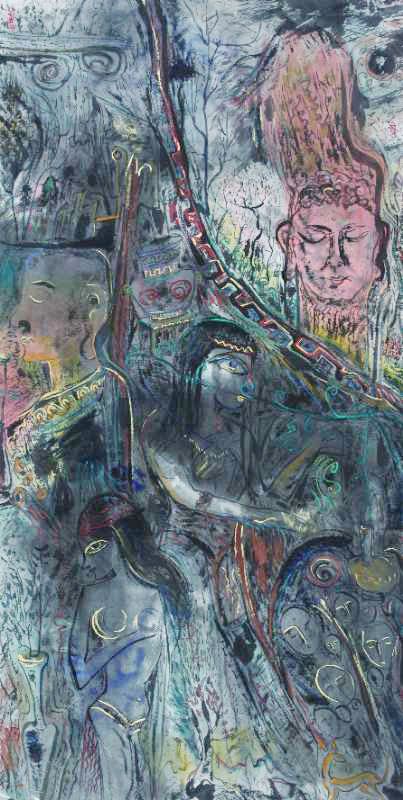 《敦煌忆梦》68x138cm