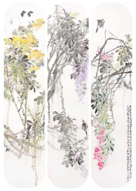 虬枝幽芳，尺寸，193x160cm。